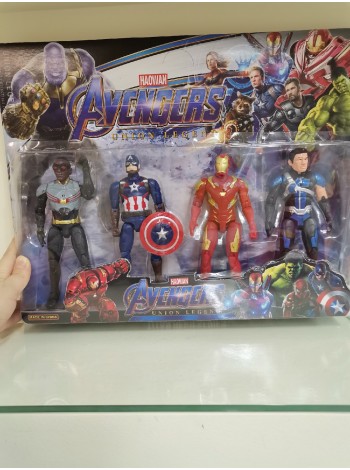 Набор супергероев Avengers Union Legend 17 см (4 героя) со светом